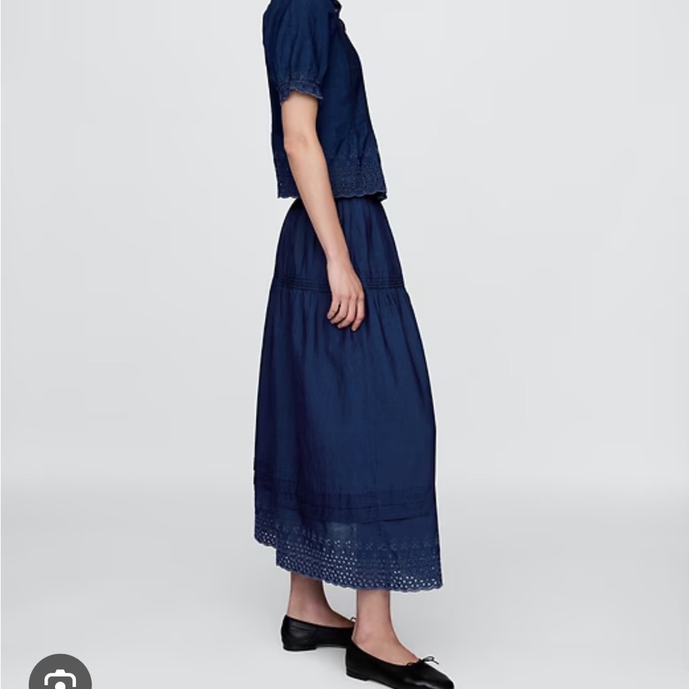 Blue DOEN x Gap Maxi Skirt for Casual Occasions